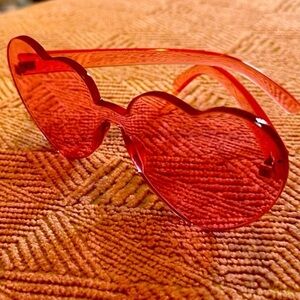 EUC. Heart shape frameless glasses. Funky and fun. Perfect for Valentine’s Day